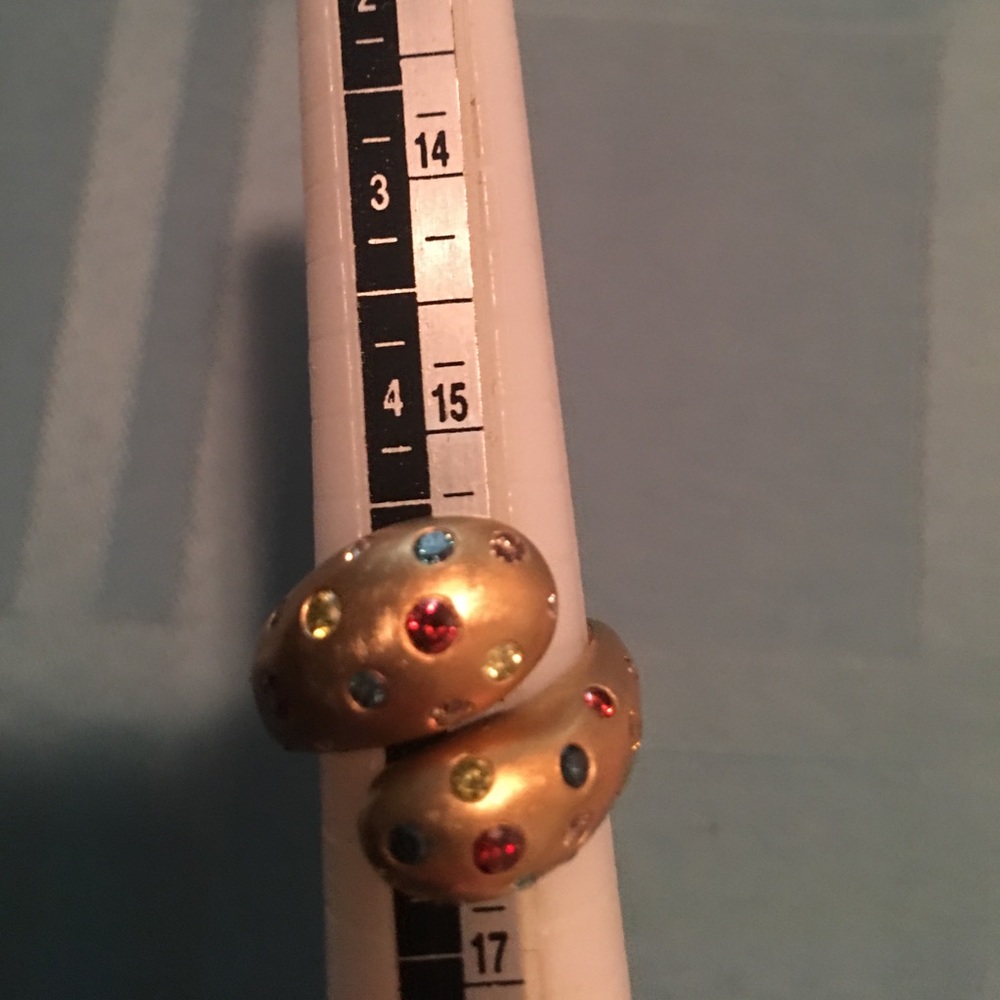 18k yellow gold satin finish colored diamonds Rare